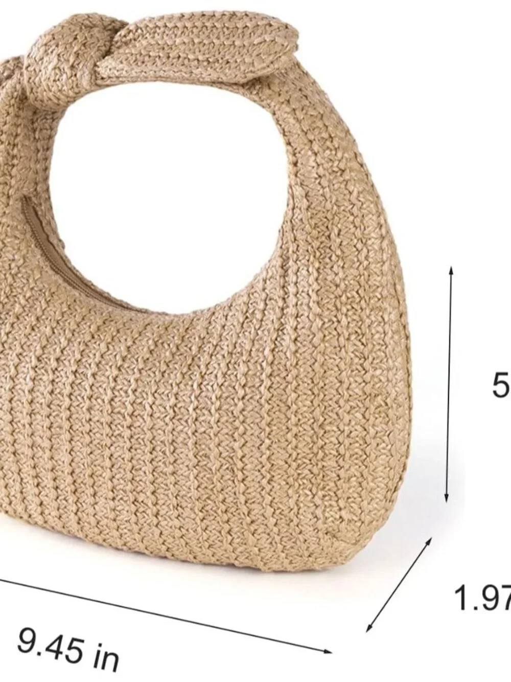 Women Straw Beach Clutch Purse Handbag Summer Elegant Vacation Style Shoulder Ba - Picture 5 of 8